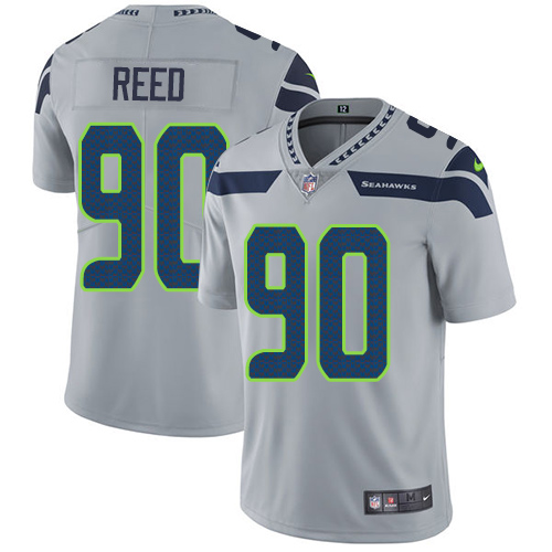 Nike Seahawks #90 Jarran Reed Grey Alternate Men's Stitched NFL Vapor Untouchable Limited Jersey